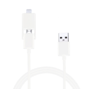  Le Touch iCombo5 Lightning&Micro USB 2in1 to USB Cable White (not work with iPhone 5S/5C) (COMBO5-W)